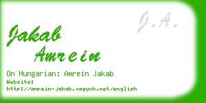 jakab amrein business card